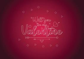 Happy Valentines Day Hintergrund mit Premium-Vektor im Neonlicht-Textstil vektor