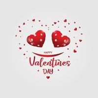 realistischer süßer Liebes-Emoji-Herzvektor, geeignet für Valentinstag-Feier-Vektor-Design-Premium-Vektor vektor