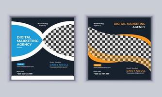 Banner-Design für Agenturen für digitales Marketing. Business-Banner-Design. Vektorvorlage. moderne Aufmachung vektor