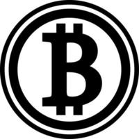 das Bitcoin-Symbol. das symbol der zahlung per bitcoin. vektor