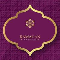 ramadan kareem, islamisk arabisk lila bakgrund vektor