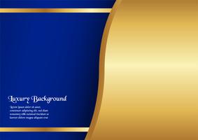 Abstrakter blauer Hintergrund im erstklassigen Konzept mit goldener Grenze. Template-Design für Cover, Business-Präsentation, Web-Banner, Hochzeitseinladung und Luxusverpackungen.