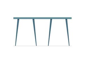 Tisch für modernes Büro, Küche oder Restaurant. Schreibtischsymbol auf weißem Hintergrund. Symbol für isolierte Innenmöbel für Lernende. Vektor-Eps-Illustration vektor