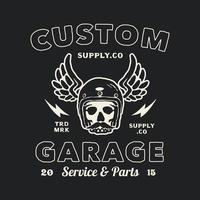 handgjorda vektor vintage motorcykel garage logotyp märke