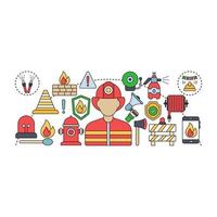 eine perfekte Designillustration des Feuerwehrmanns vektor