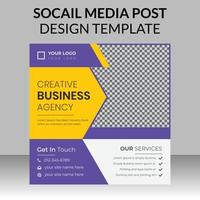 abstrakte kreative Corporate Business Social Media Post-Design-Vorlage vektor