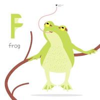 Tiere-Alphabet. f für Frosch vektor