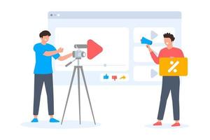 videomarketing-charakterillustration vektor