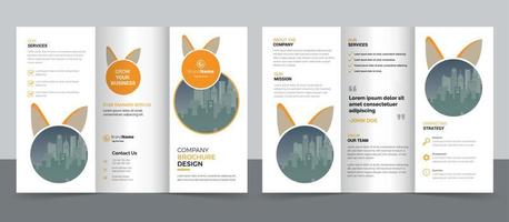 corporate business trifold broschyr malldesign. vektor