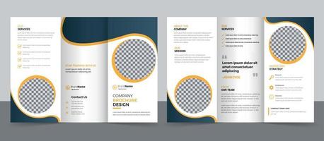 corporate business trifold broschyr malldesign. vektor