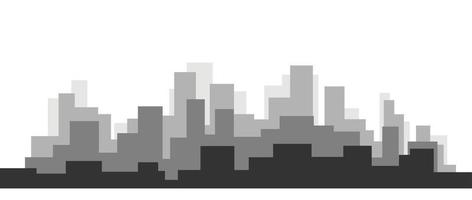 einfachheit moderne stadtbild skyline auf weißem hintergrund. vektor