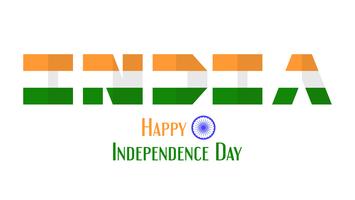 Glücklicher Unabhängigkeitstag des Indien-Landes und der Inder mit Ashoka-Rad. Vektorillustrationsdesign lokalisiert auf weißem Hintergrund. vektor