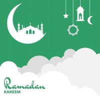 Illustrationsvektorgrafik zugunsten von Ramadan Kareem. perfekt für Ramadan-Poster, Ramadan-Vorlage usw. vektor