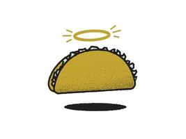 Taco mit Halo-Illustration vektor