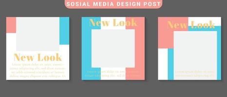 Social-Media-Vorlagenpost für Werbevorlagen-Posts für Anzeigen vektor