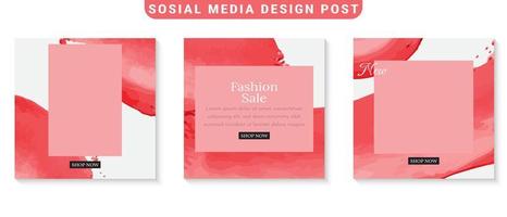 Social-Media-Vorlagen-Banner-Mode-Verkaufsförderung. vektor