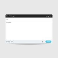 E-Mail-Vektor für E-Mail-Nachrichtenschnittstellen-Internetvorlagen vektor
