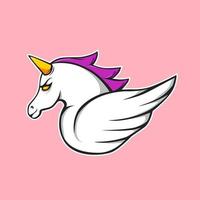 pegasus tier e-sport logo abzeichen maskottchen vektor