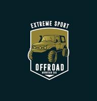 offroad illustration för logotyp och badge design vektor