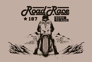 road race motorcykel illustration vektor