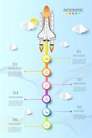 Design Business Vorlage 6 Optionen oder Schritte Infografik Diagrammelement. vektor