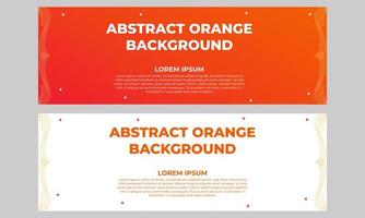 abstrakte Banner-Vorlage mit orangefarbenem Farbverlauf vektor