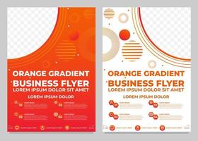 Sammlung von Business-Flyer-Vorlagen mit orangefarbenem Farbverlauf vektor