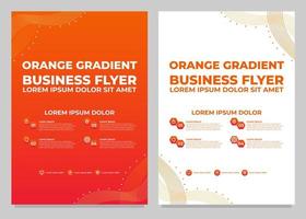 orange gradient business flyer mall samling vektor