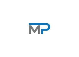 mp moderne Logo-Design-Vektor-Symbol-Vorlage mit weißem Hintergrund vektor