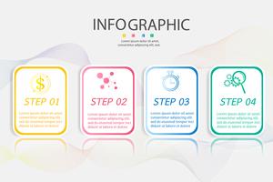 Design Business template 4 alternativ eller steg infographic chart element vektor