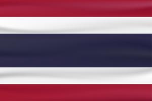 Ny typ flagga i Thailand land med röd, blå och vit färg. vektor