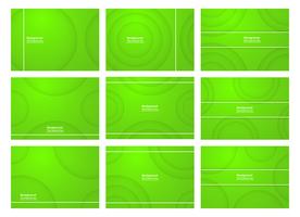 Set med grön abstrakt bakgrund med kopia utrymme för text. Modern malldesign för omslag, webb banner, skärm och tidskrift. Vektor illustration.