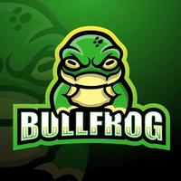 bullfrog maskot esport logotypdesign vektor