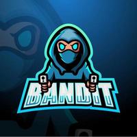 bandit shooter maskot esport logotypdesign vektor