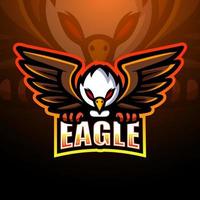 adler-maskottchen-esport-logo-design vektor