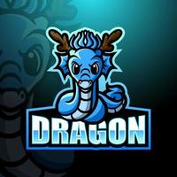 dragon mascot esport logotypdesign vektor