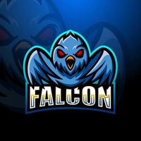 falcon maskottchen esport logo design vektor
