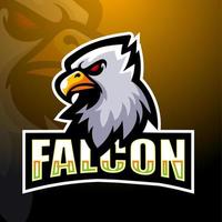 falcon maskot esport logotypdesign vektor