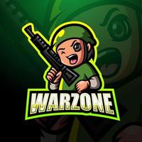 Warzone maskot esport logotypdesign vektor