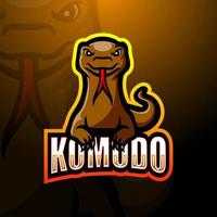 komodo maskottchen esport logo design vektor