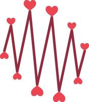 hjärtfrekvens linje fylld ikon vektor
