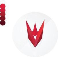 röd mask, huvud. vektor platt logotyp. tecken isolerad på vit bakgrund. företagsidentitet. emblem. symbol. bokstaven a och v. stiliserat föremål. demon. tjur.