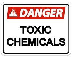 Gefahr giftige Chemikalien Symbolzeichen auf weißem Hintergrund vektor
