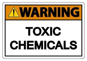 varning giftiga kemikalier symbol tecken på vit bakgrund vektor