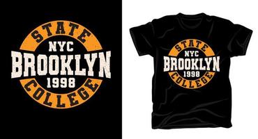 Brooklyn-Unitypografie-Entwurfst-shirt vektor