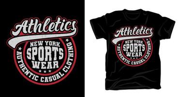 friidrott sportkläder varsity typografi t-shirt design vektor