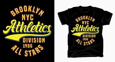 Brooklyn Athletics All Stars Typografie für T-Shirt-Design vektor