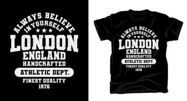 london england varsity typografi för t-shirtdesign vektor