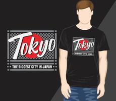 tokyo typografidesign för t-shirt vektor