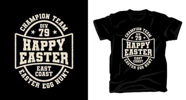 fröhliches ostern-typografie-t-shirt-design vektor